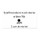 Pick Girlfriend or Water Polo