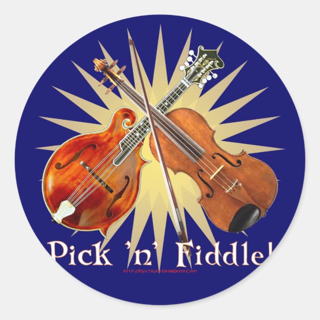 Pick 'n' Fiddle 2 Classic Round Sticker (Front)