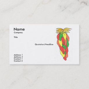 Pick of the Peppers Business Card Template