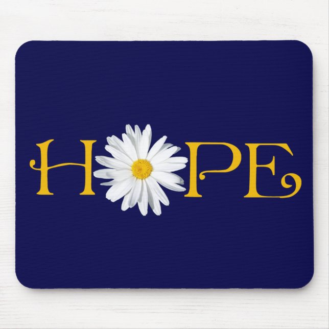 Pick Own Background - Shasta Daisy Hope Mousepad (Front)