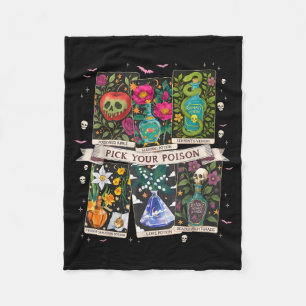 Pick poison's funny drink potion's happy halloween fleece blanket