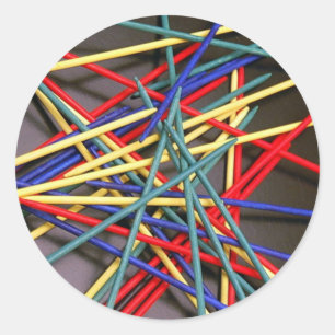 Pick Up Sticks Classic Round Sticker