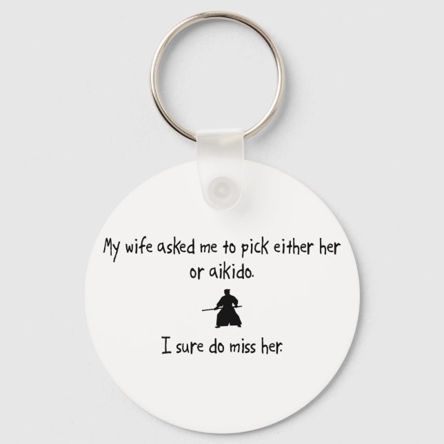 Pick Wife or Aikido Keychain (Front)