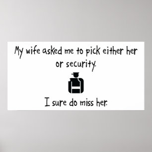 Pick Wife or Security Poster