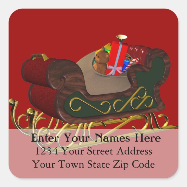 Pick Your Background Christmas Address Label (Front)