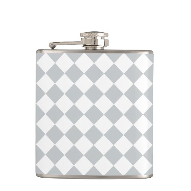 Pick your checkers colour Easily Customize This Hip Flask (Front)