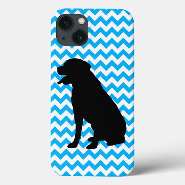 Pick Your Colour Chevron With Lab Silhouette Case-Mate iPhone Case (Back)