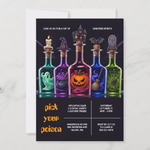 Pick Your Poison Halloween Cocktail Party  Invitation