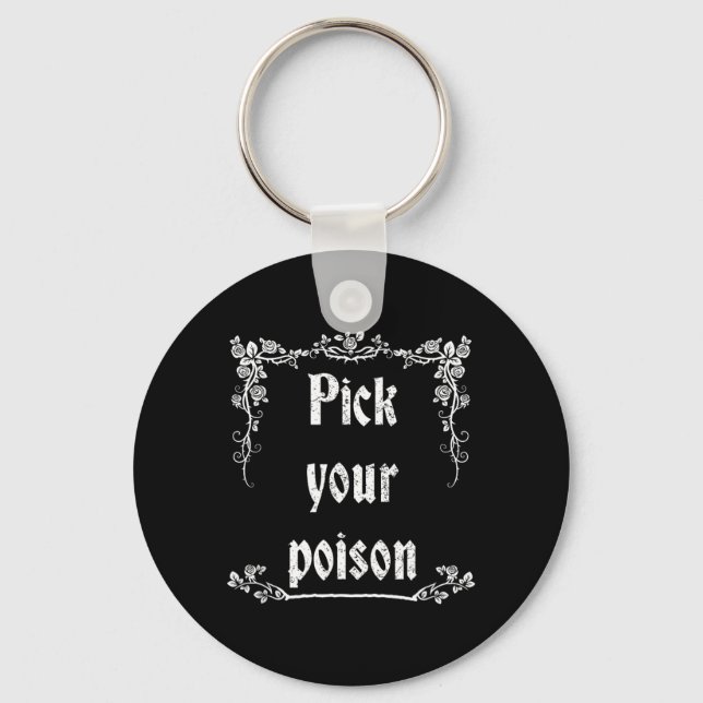 Pick Your Poison Halloween Keychain (Front)