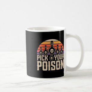 Pick Your Poison Potion Bottles Gothic Halloween Coffee Mug