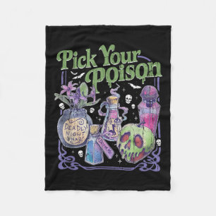 Pick Your Poison, Vintage Princess Halloween Fleece Blanket