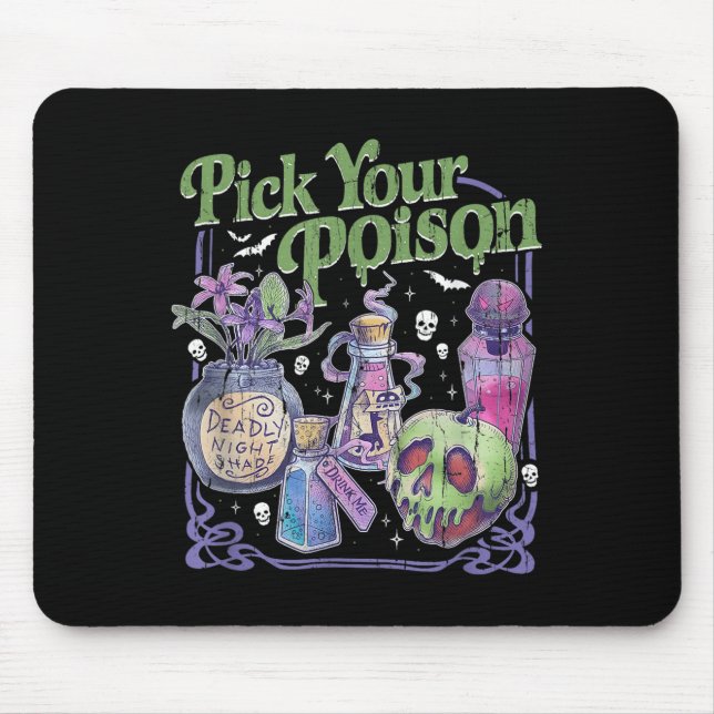 Pick Your Poison, Vintage Princess Halloween  Mouse Pad (Front)