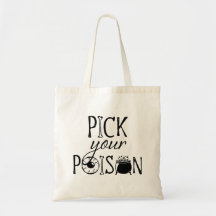 Pick Your Poison Witchy Halloween Tote Bag