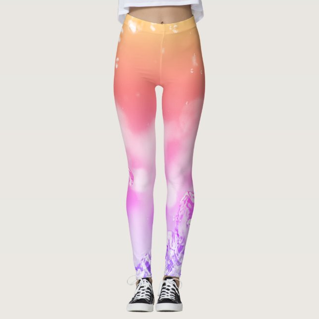 pick your right size leggings with water bubbles (Front)