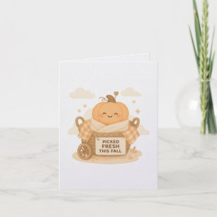 Picked Fresh This Fall Halloween Pumpkin Wagon Card