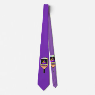 Pickelball Logo Purple Tie