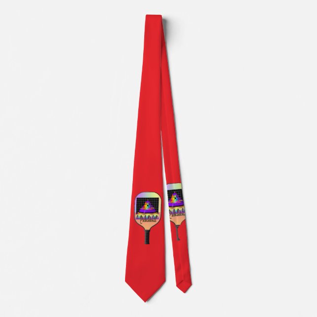 Pickelball Red  Tie (Front)
