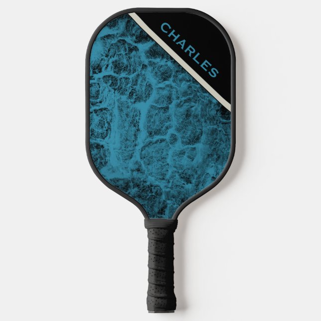 Pickelball "Wood Turquoise" Pickleball Paddle (Front)