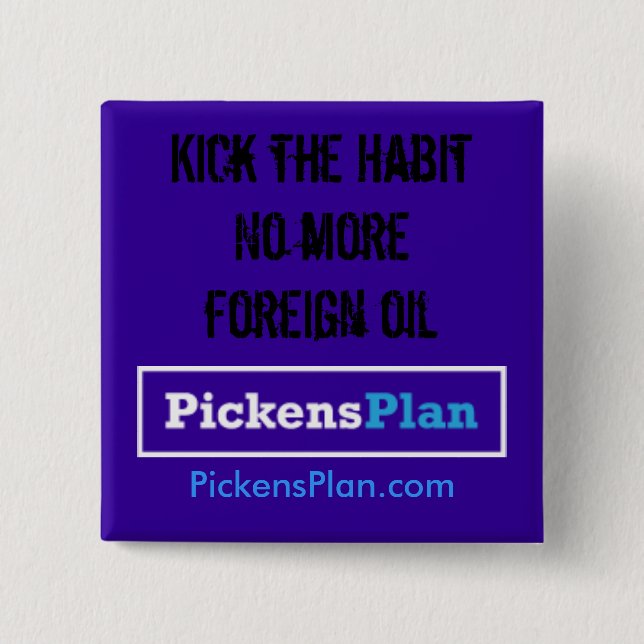 Pickens Plan 2 Inch Square Button (Front)
