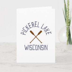 Pickerel Lake Wisconsin Outdoors Vintage Card