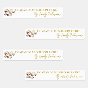 Picket de champignons fait maison Mince Étiquette