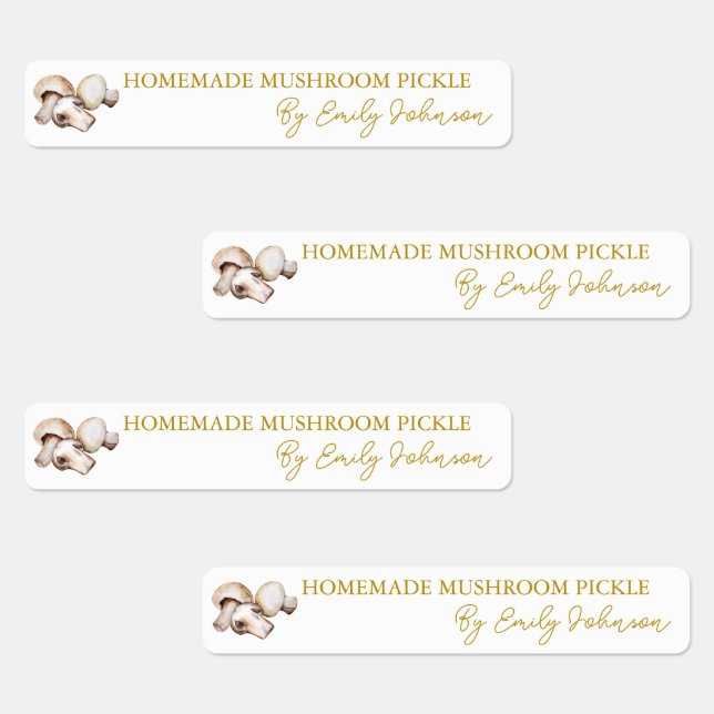 Picket de champignons fait maison Mince Étiquette (Groupe)