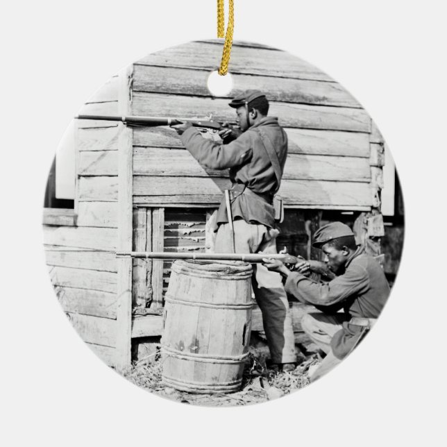 Picket Station of Coloured Troops Dutch Gap Canal Ceramic Ornament (Front)