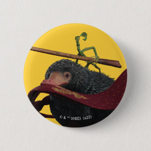 Pickett & Teddy With Wand and Tie 2 Inch Round Button
