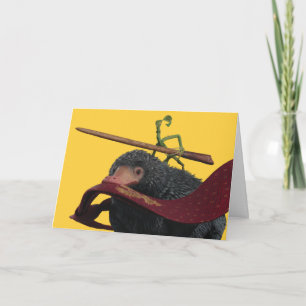 Pickett & Teddy With Wand and Tie Card