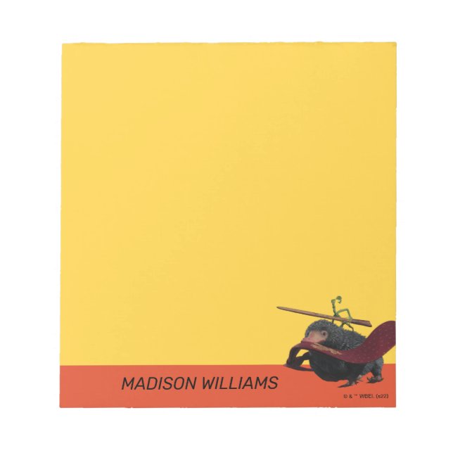 Pickett & Teddy With Wand and Tie Notepad (Front)