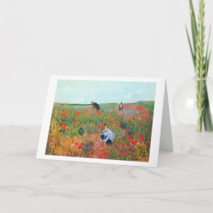 Picking Flowers in a Field, Mary Cassatt Card