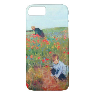 Picking Flowers in a Field, Mary Cassatt Case-Mate iPhone Case