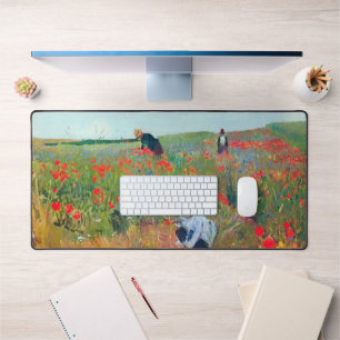 Picking Flowers in a Field, Mary Cassatt Desk Mat