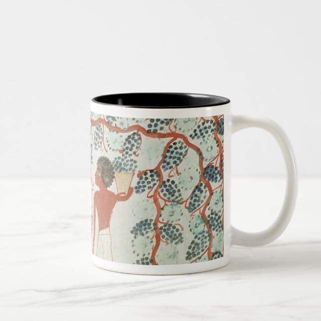 Picking grapes, from the Tomb of Nakht Two-Tone Coffee Mug (Right)