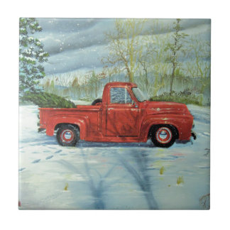 Picking up the Tree for Christmas Tile