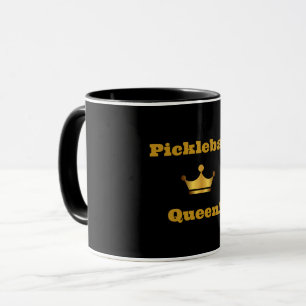 Picklball Queen tasse à café - noir & or