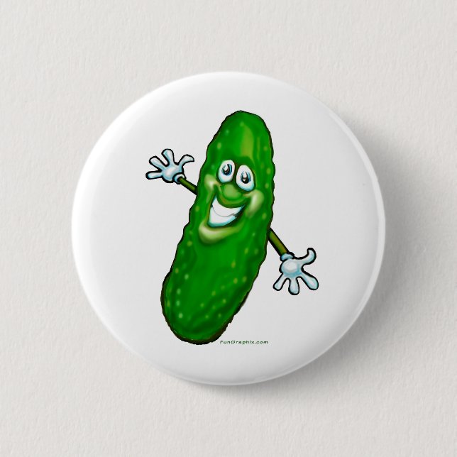 Pickle 2 Inch Round Button (Front)