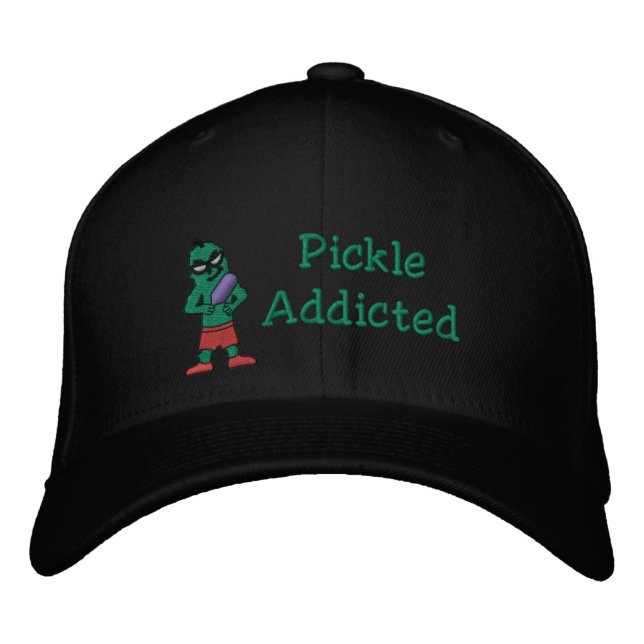 Pickle addicted Embroidered Hat. Embroidered Hat (Front)
