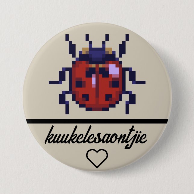 pickle-aontjade pixel art 3 inch round button (Front)