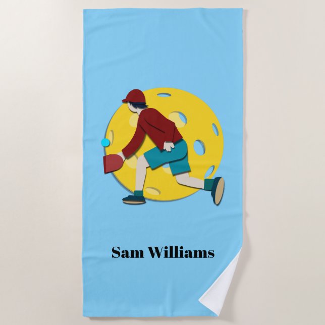 Pickle Ball Beach Towel (Front)