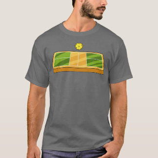 Pickle Ball Court and Ball T-Shirt