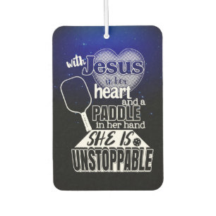 Pickle Ball Gift Women's Pickleball and Jesus Air Freshener