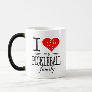 Pickle Ball GiftI Love My Pickleball Family Saying Magic Mug