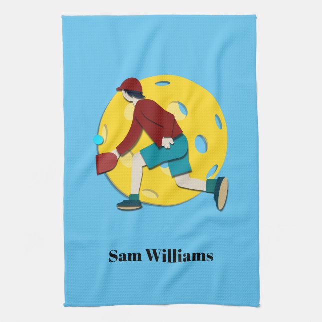 Pickle Ball Kitchen Towel (Vertical)