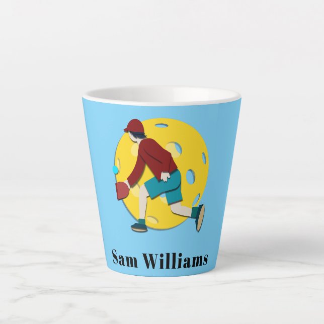 Pickle Ball Latte Mug (Front)