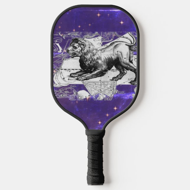 Pickle Ball Paddle Leo Vintage Astronomy Map  (Front)