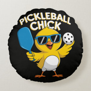 Pickle ball Pickleball Chick Round Pillow