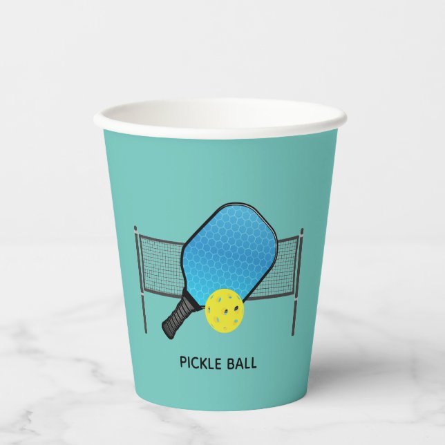 Pickle Ball Pickleball Design  Paper Cups (Front)