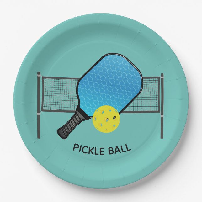 Pickle Ball Pickleball Design  Paper Plates (Front)