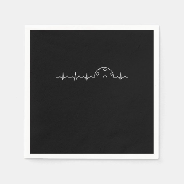 Pickle Ball Player Heartbeat Dink Pickleball Sport Napkin (Front)
